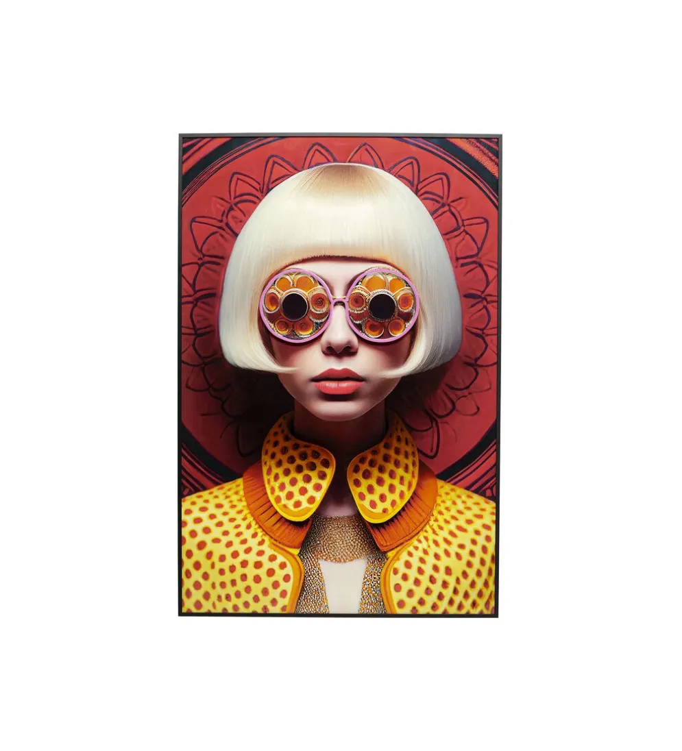 Obraz FANCY BLONDE LADY LED 75 x 55 cm