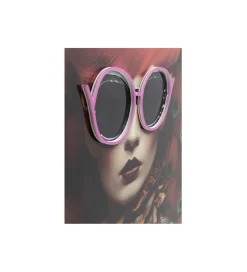 Obraz FANCY RED LADY LED 75 x 55 cm