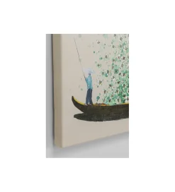 Obraz Flower Boat Beige 80 cm x 100 cm