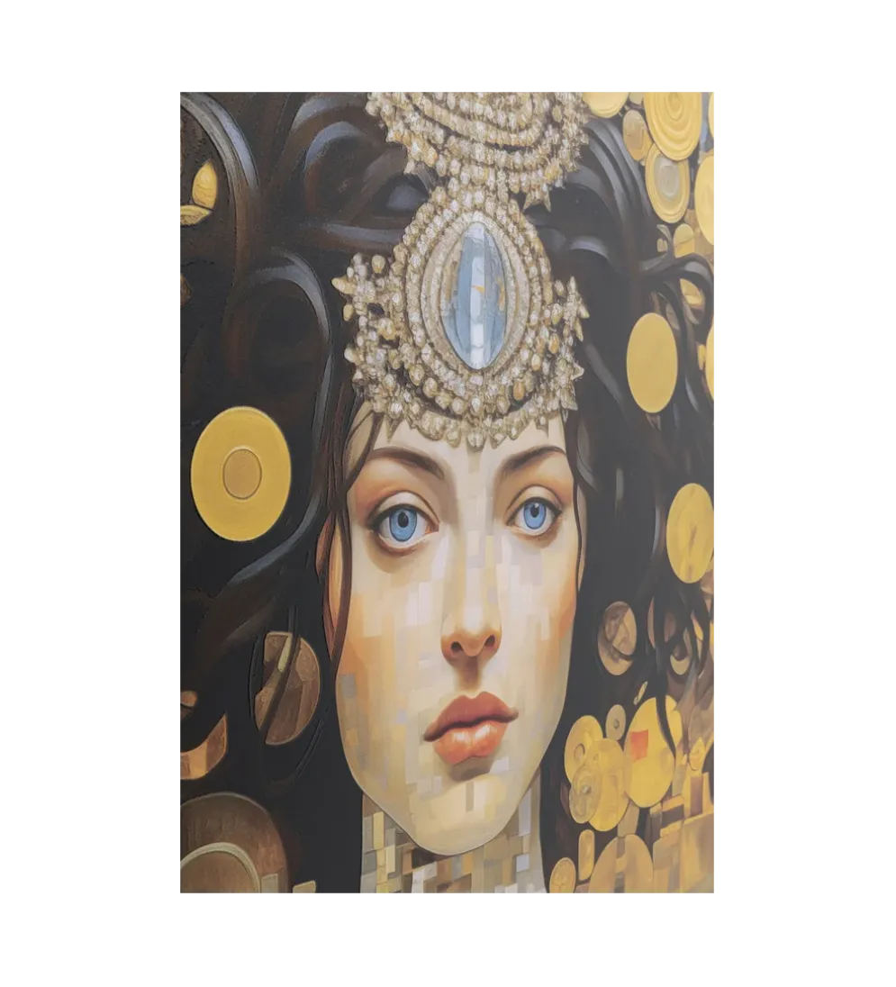 Obraz OMNIGIR 120 cm x 120 cm szłoto czarny