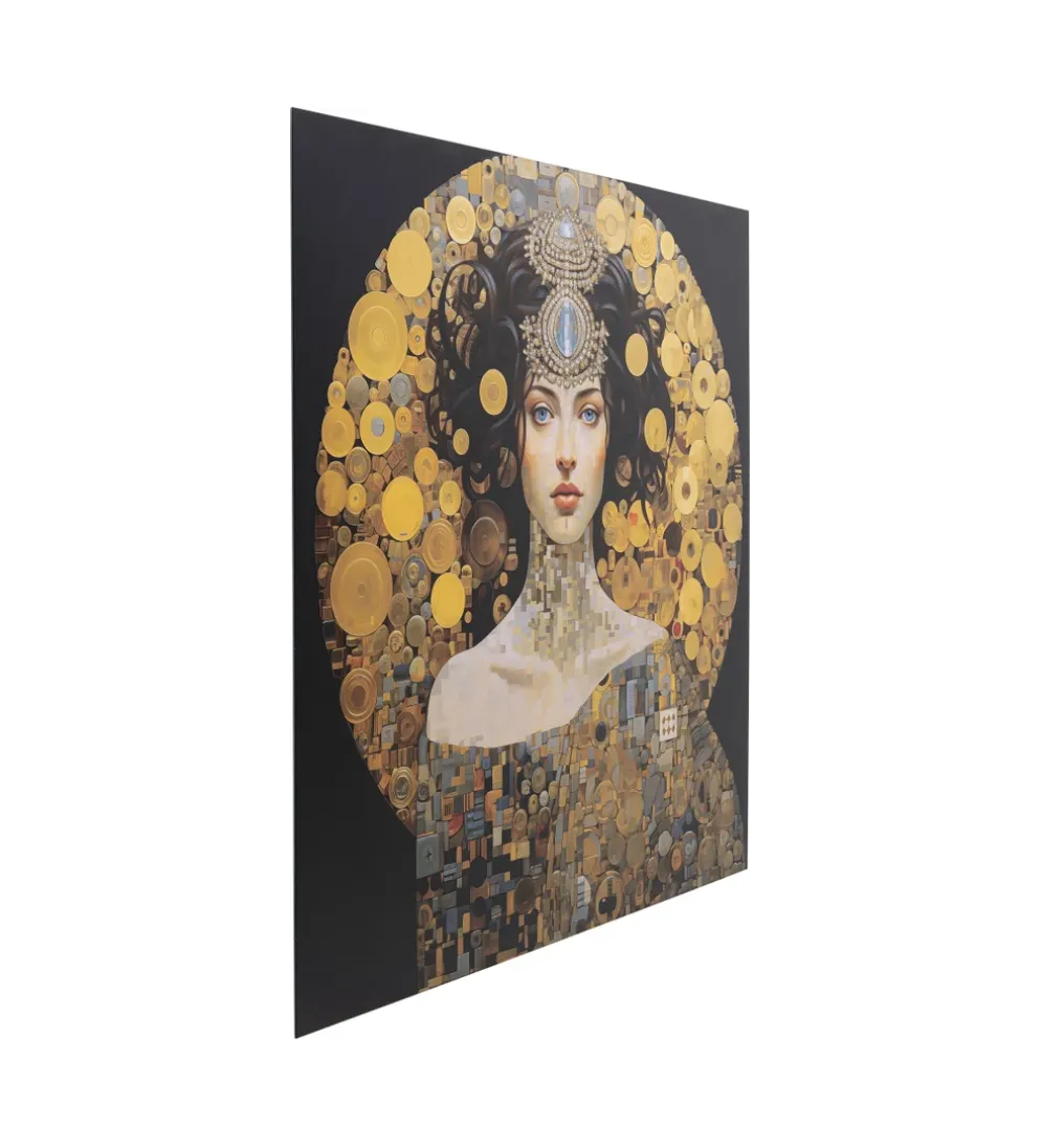 Obraz OMNIGIR 120 cm x 120 cm szłoto czarny