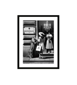 Obraz WINDOW SHOPPING 80 x 120 cm czarno-biały