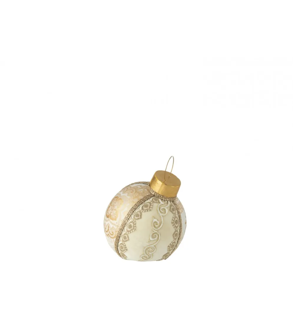 Ozdoba Bauble 40 cm biało złota