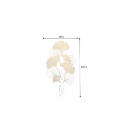 Ozdoba ścienna GINKGO 58 cm złota