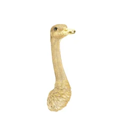 Ozdoba ścienna OSTRICH 18 x 71 cm złota