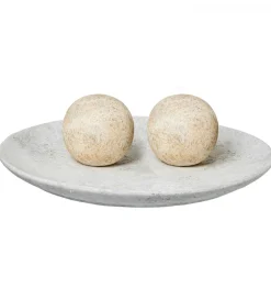 Ozdoba RUSTIC 10 cm ceramiczna kula biała