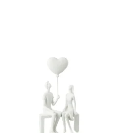 Ozdoba Sitting Heart Ballon biała