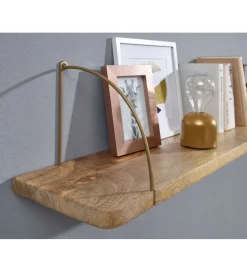 Półka ścienna FREJA 120 cm drewno mango