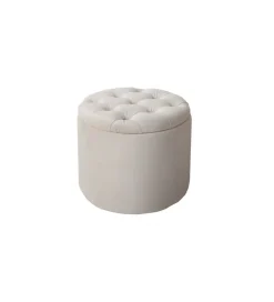 Pufa FABIO II 50 Cm Aksamit beżowa