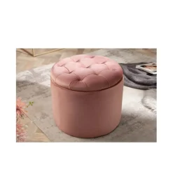 Pufa FABIO II 50 Cm aksamit pudrowy róż