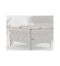 Pufa MODERN BAROCK 90 cm antyczny brąz