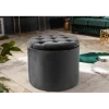 Pufa MODERN BAROCK STORAGE 50 cm welur szary