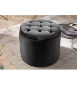 Pufa MODERN BAROCK STORAGE 50 cm welur szary