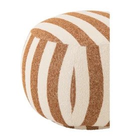 Pufa STRIPED 61 cm białokarmelowy
