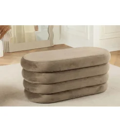 Pufa VOGUE 85 cm z schowkiem welwet champagne
