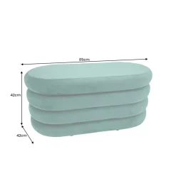 Pufa VOGUE 85 cm z schowkiem welwet zielony