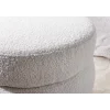 Pufa VOQUE 50 cm z pojemnikiem Bouclé kremowo biała