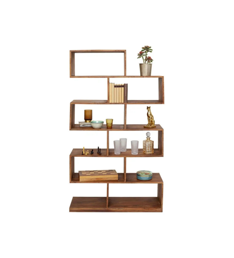 Regał AUTHENTICO ZICK ZACK 100 x 180 cm naturalny drewno mango