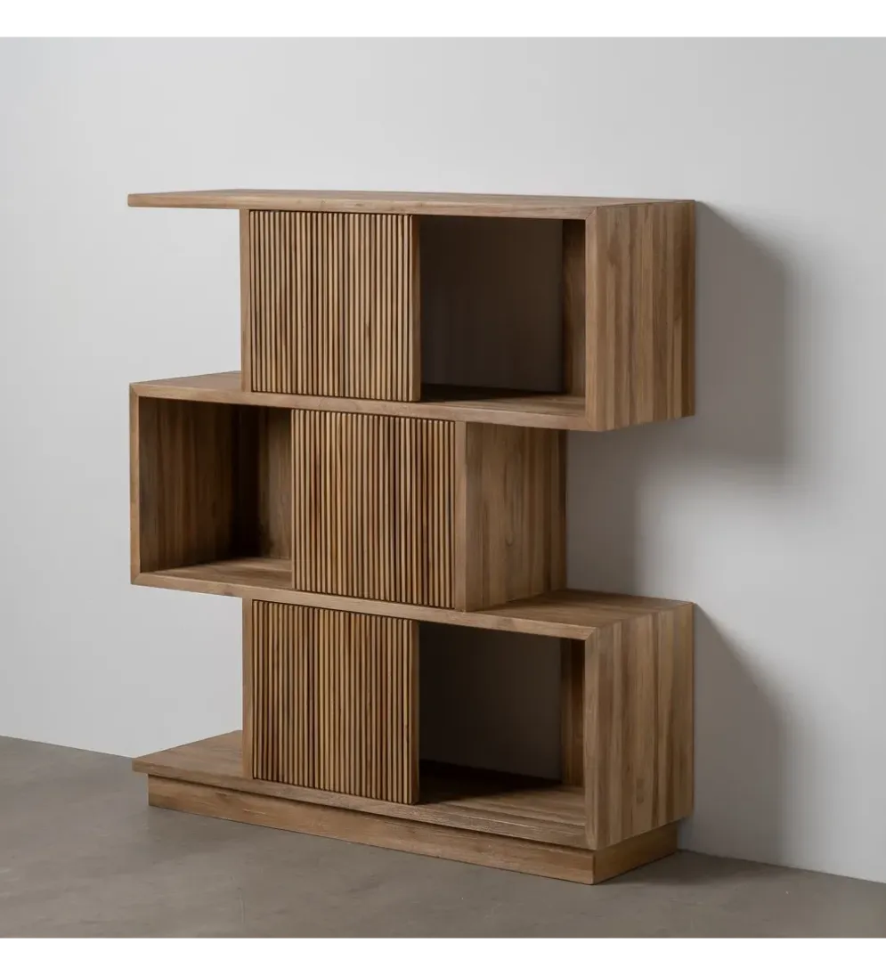 Regał BELLAMONTE 116 cm drewno teak naturalny