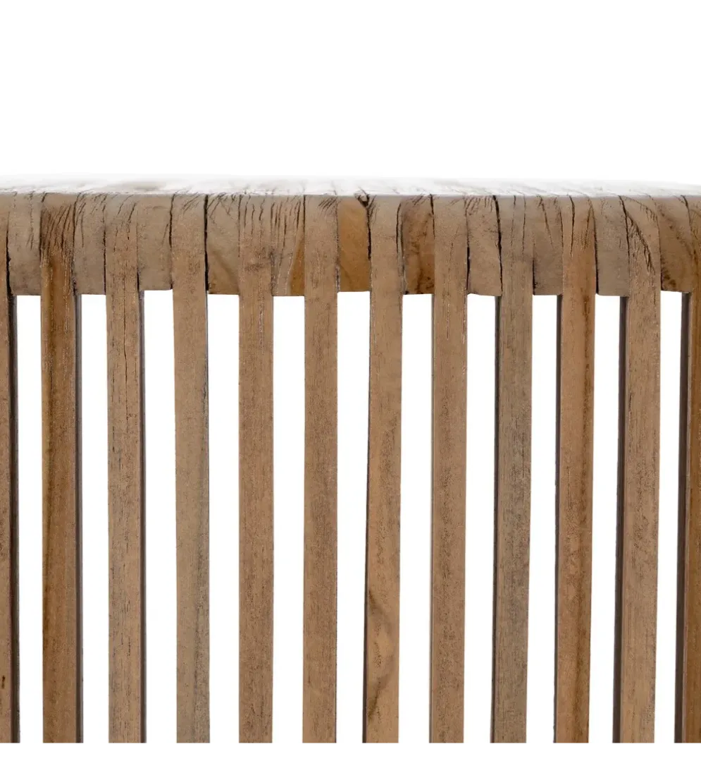 Regał BELLAMONTE 116 cm naturalny drewno teak