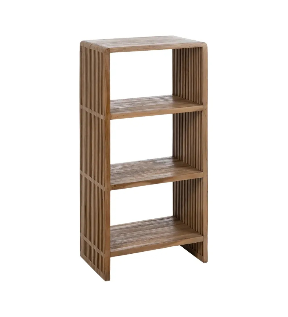 Regał BELLAMONTE 116 cm naturalny drewno teak