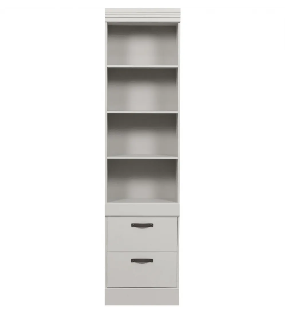 Regał BOLD 215 cm drewno sosny biały