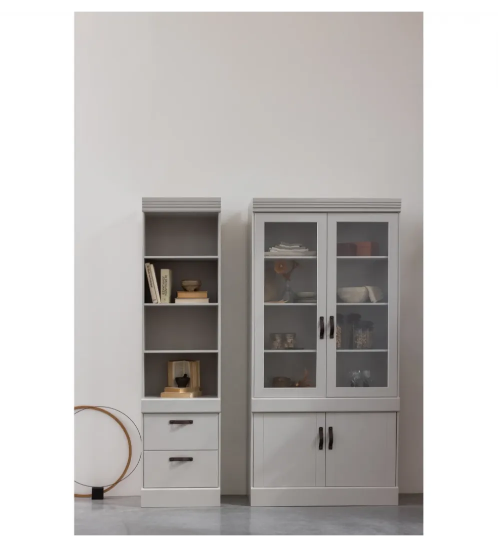 Regał BOLD 215 cm drewno sosny biały