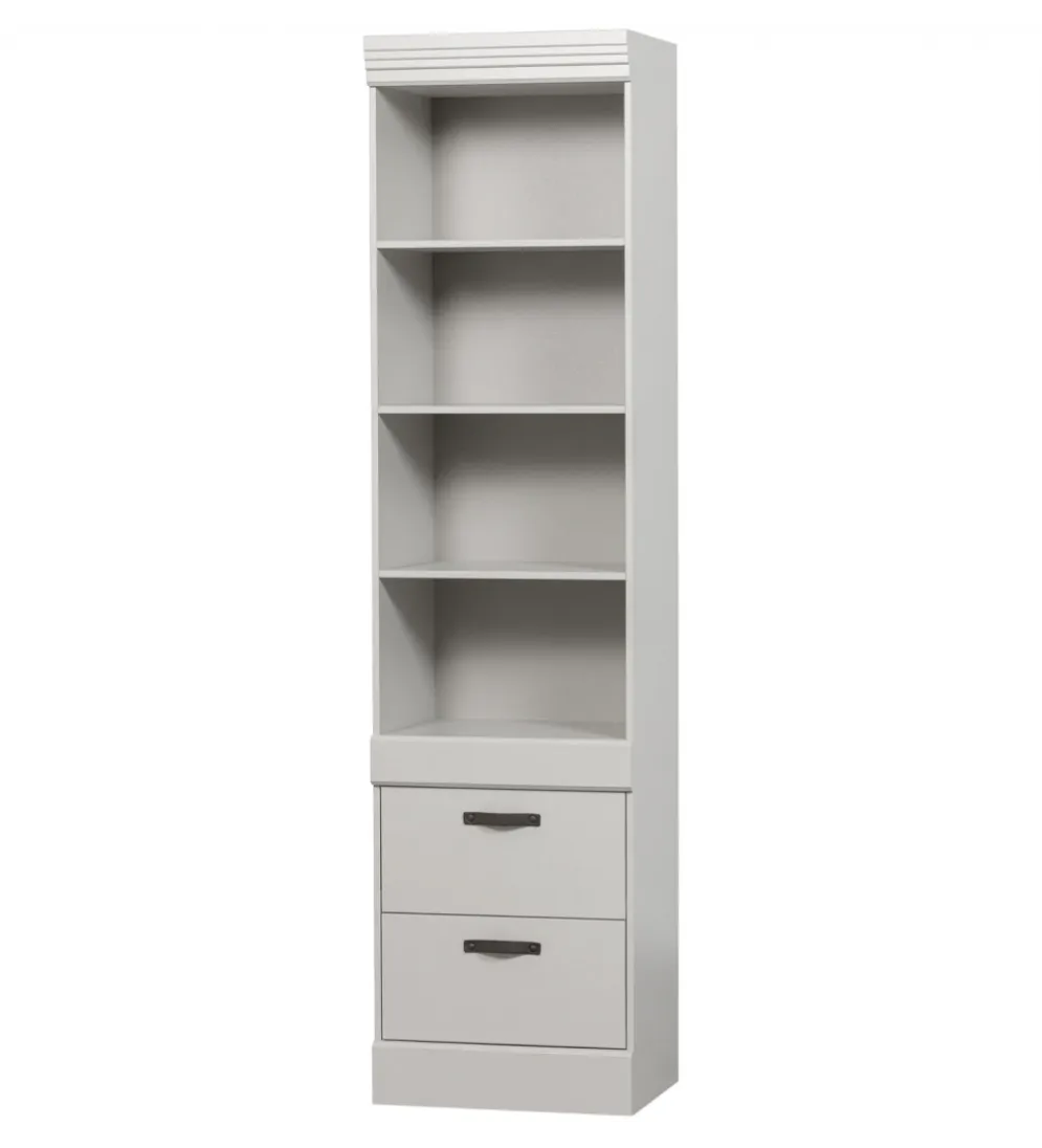 Regał BOLD 215 cm drewno sosny biały