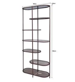 Regał BRIX JILL 190 cm bordowy