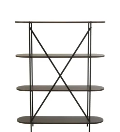 Regał DOMERESU 120 cm ciemny brązowy