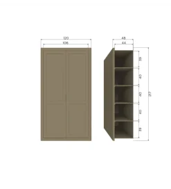 Regał GUNNAR 217 x 120 cm czarny mat