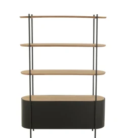 Regał IVY 173 cm naturalny czarny