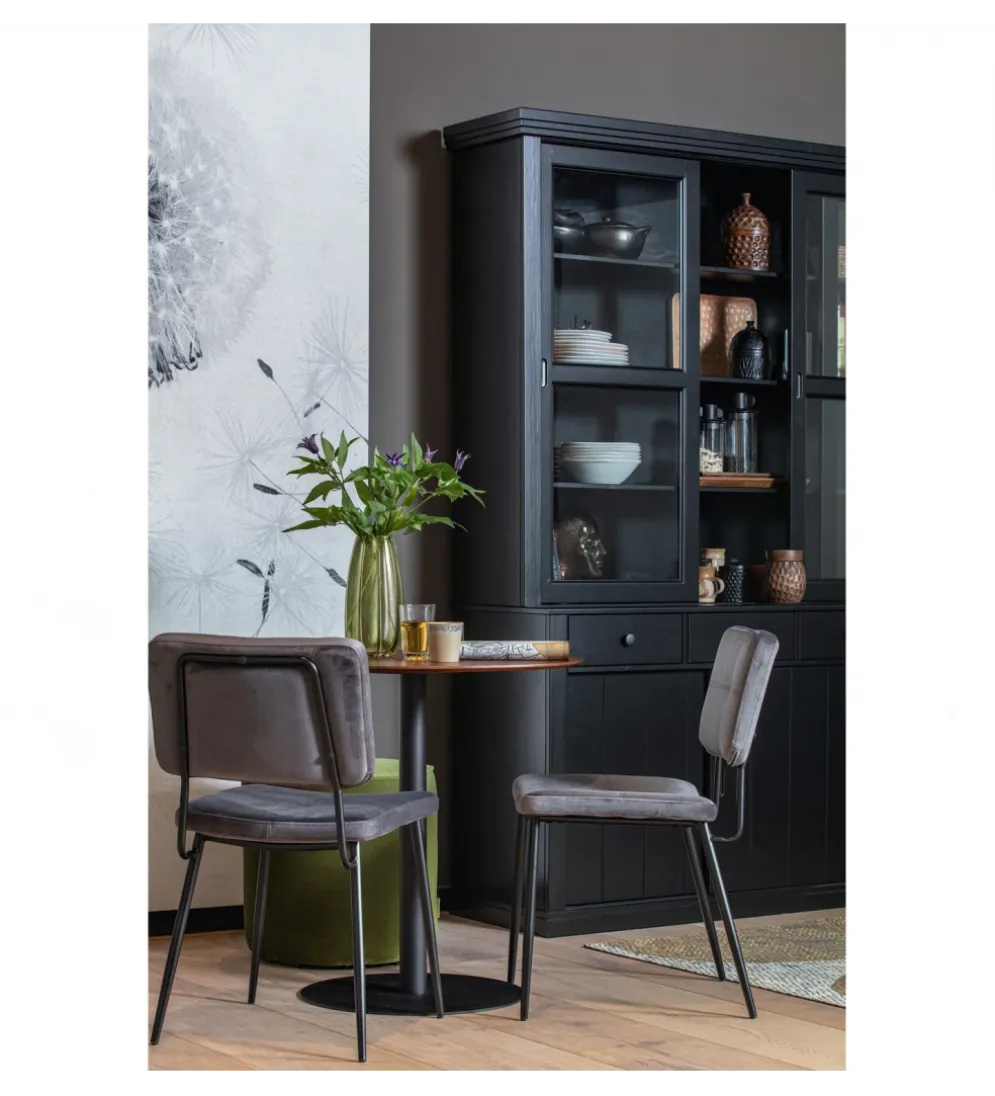 Regał LAGOS 214 cm drewno sosny czarny