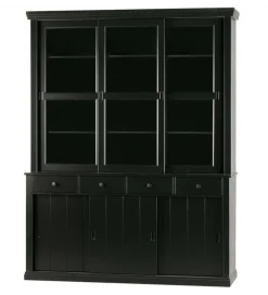 Regał LAGOS 214 cm drewno sosny czarny