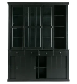 Regał LAGOS 214 cm drewno sosny czarny