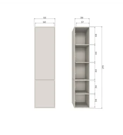 Regał MEGGY 55 cm drewno sosny szary