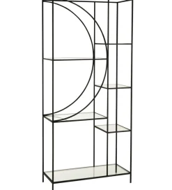 Regał metalowy Circle 180 cm czarny