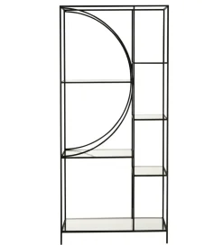Regał metalowy Circle 180 cm czarny