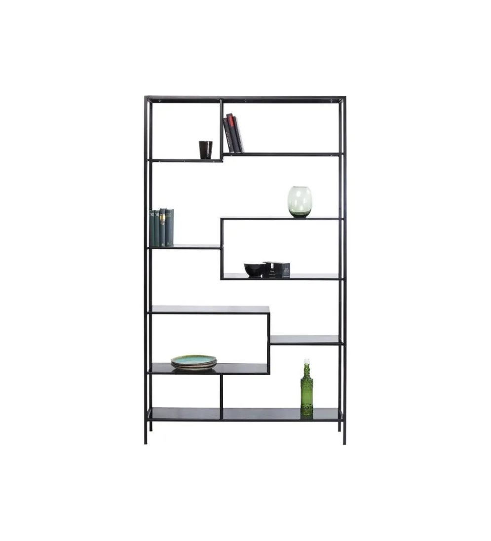 Regał metalowy Loft 195 cm x 115 cm czarny