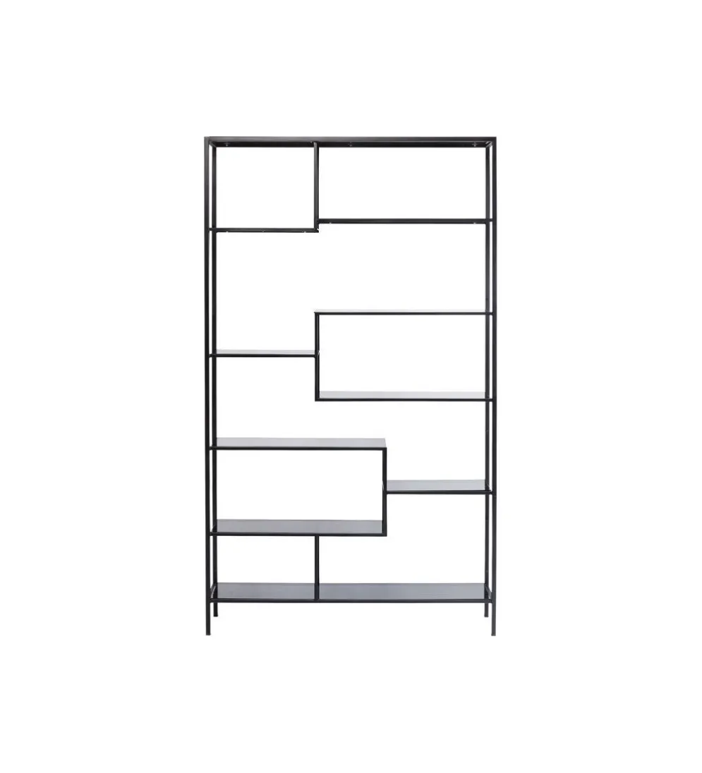 Regał metalowy Loft 195 cm x 115 cm czarny