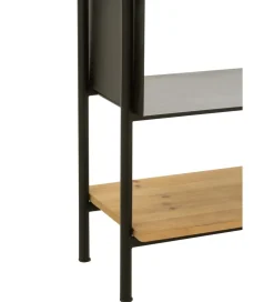 Regał TINA 110 cm x 185 cm drewno jodła czarny