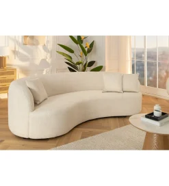 Sofa ATELIER 230 cm 3-osobowa bouclé beżowa