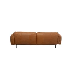 Sofa CALGARY 228 cm skórzana brązowa