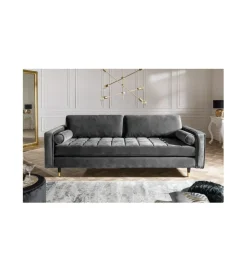Sofa CANIS Velvet 225 cm szary aksamit
