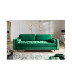 Sofa CANIS  velvet 220 cm szmaragdowo zielony aksamit