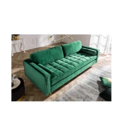 Sofa CANIS  velvet 220 cm szmaragdowo zielony aksamit