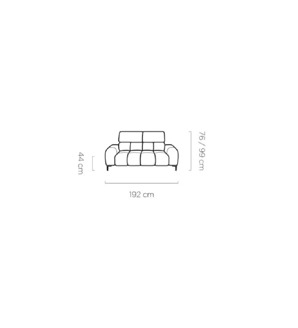 Sofa ELEKTRA Plaza 192 cm z elektrycznie wysuwanym siedziskiem