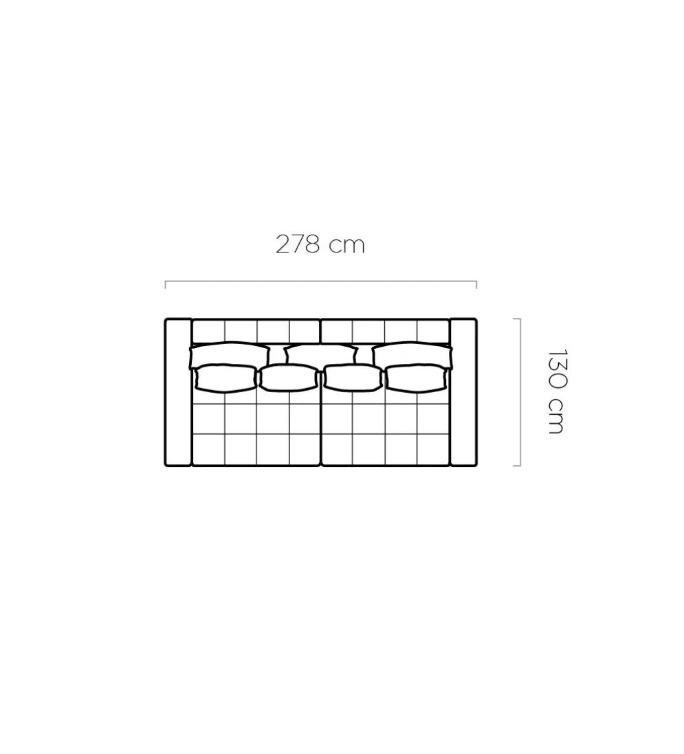 Sofa MOTTA BIGSOFA 278 cm z funkcją spania