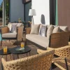 Sofa ogrodowa NIVA 171 cm naturalna czarna