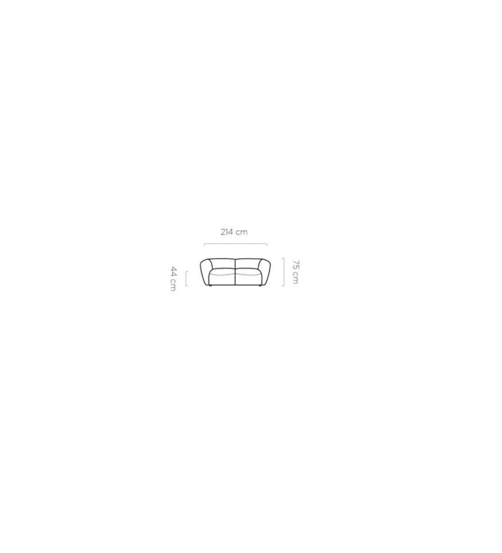 Sofa PALLADIO 212 cm z regulowanymi zagłówkami